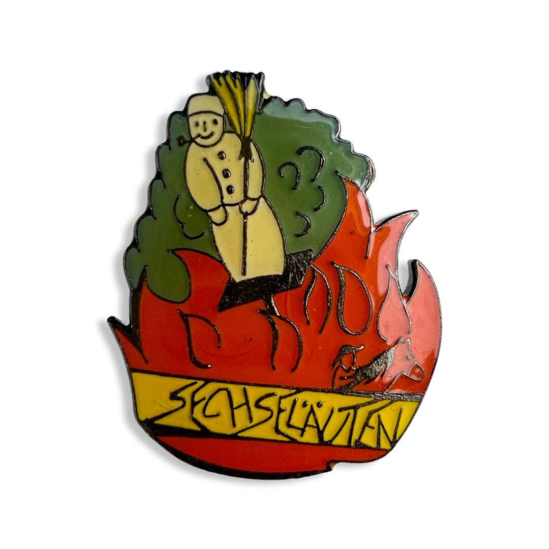 Vintage Sechseläuten Böögg Anstecker Burning Man Of Zürich Souvenir von PinsAndSins