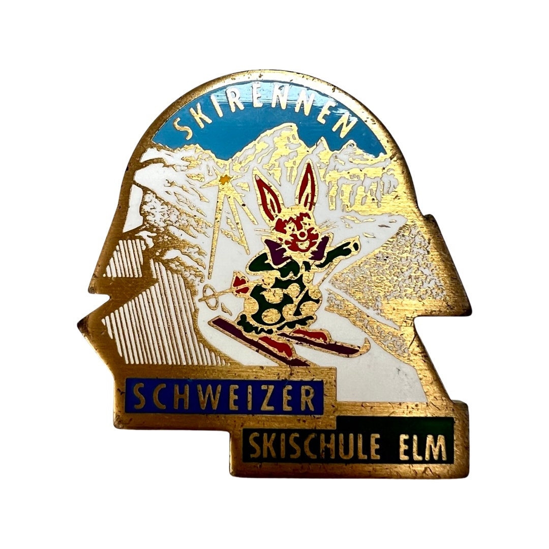 Vintage Skirennen Schweizer Skischule Elm von PinsAndSins
