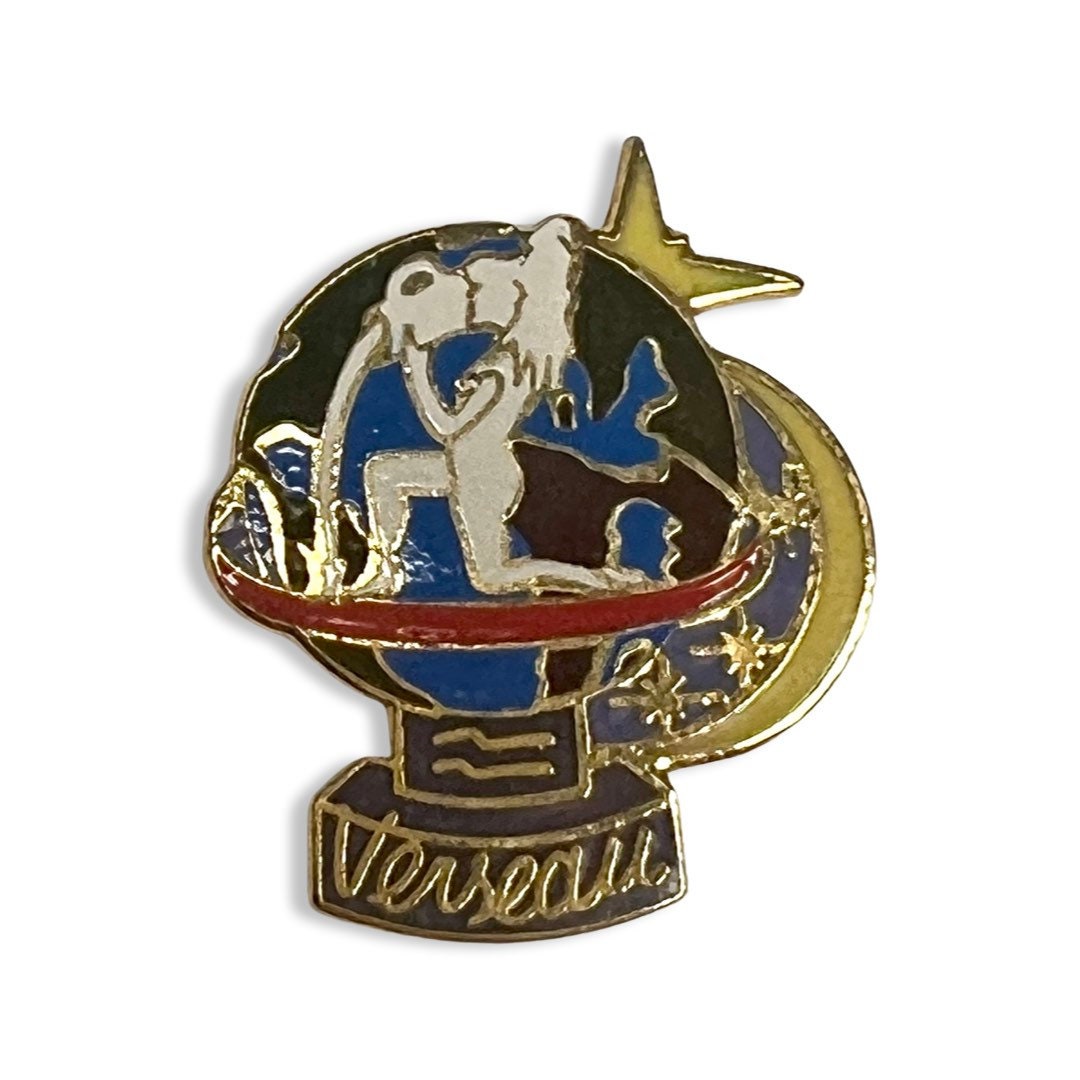 Vintage Sternzeichen Wassermann Emaille Pin von PinsAndSins