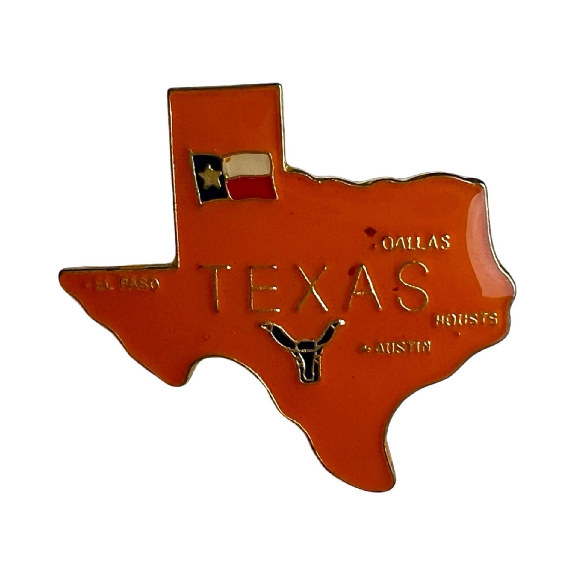 Vintage Texas State Pin, Austin - Dallas El Paso Hutnadel von PinsAndSins