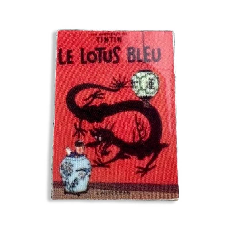 Vintage Tintin Die Blaue Lotus Brosche Anstecknadel von PinsAndSins