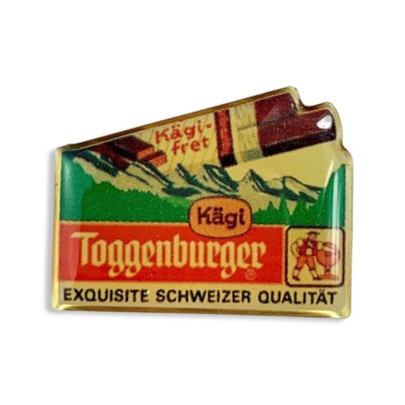 Vintage Toggenburger Schokoladen Oblate Anstecker Miniatur Souvenir von PinsAndSins