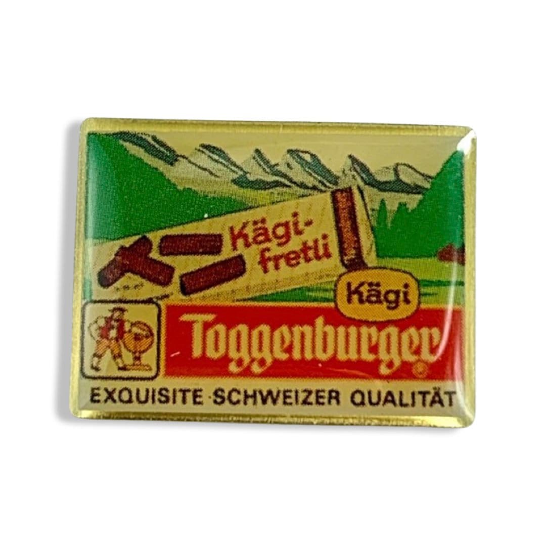 Vintage Toggenburger Schokoladen Oblate Anstecknadel von PinsAndSins