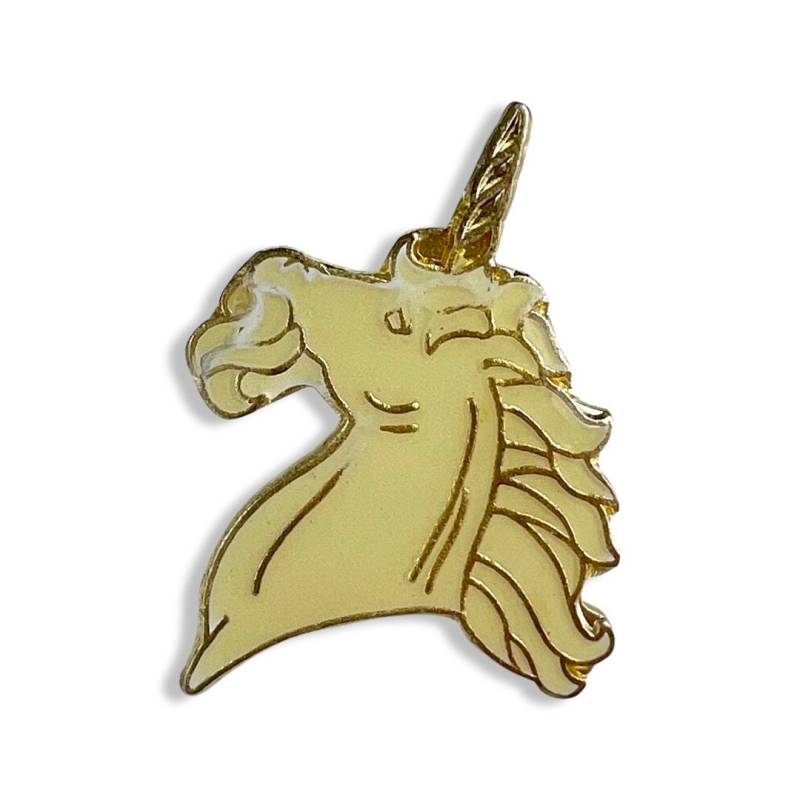 Vintage Weißer Einhorn Emaille Pin Anstecker Retro Sammler Geschenk von PinsAndSins