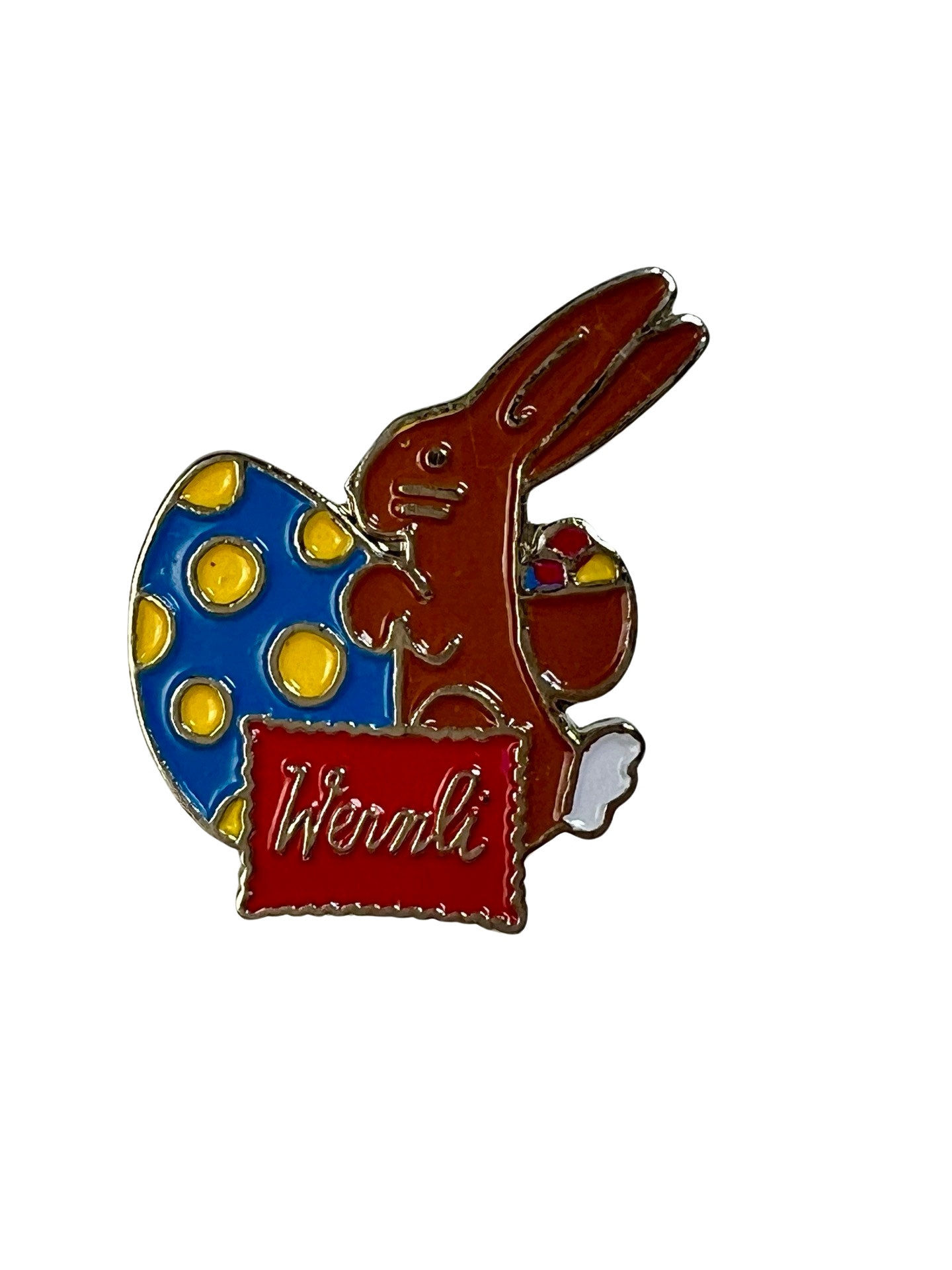 Vintage Wernli Schokolade Emaille Pin, Aus Der Schweiz Anstecker von PinsAndSins