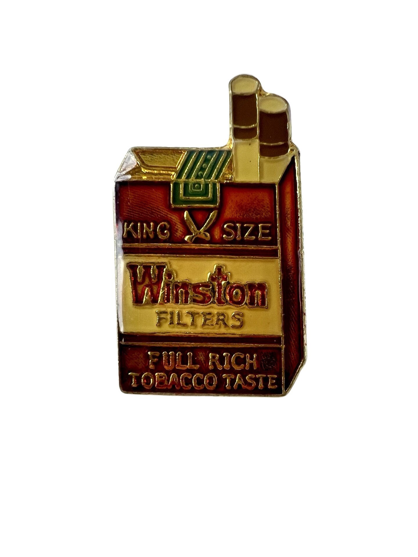 Vintage Winston King Size Zigaretten Paket Anstecknadel Kleines Geschenk Für Raucher, Krawattennadel Bedeutungsvolles Geschenk, Abzeichen Hut Und von PinsAndSins