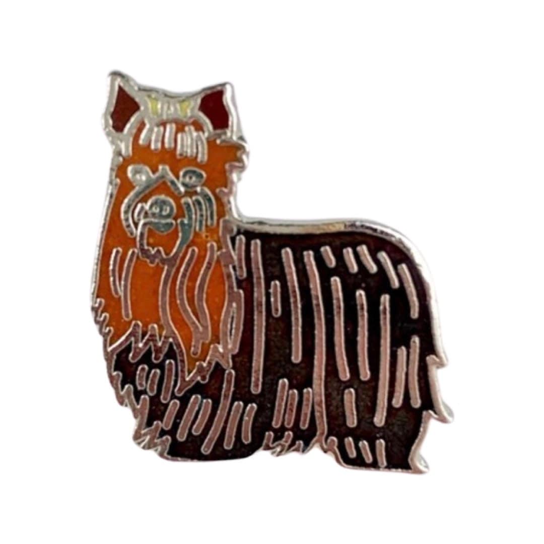 Vintage Yorkshire Terrier Pin Geschenk Für Yorkie Liebhaber, Badge Brosche Pinback Button von PinsAndSins