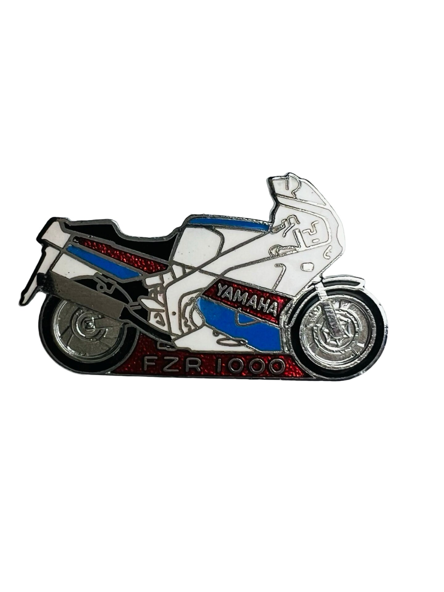 Yamaha Fzr 1000 Motorrad Emaille Pin Anstecker Vintage Bikerjacke von PinsAndSins