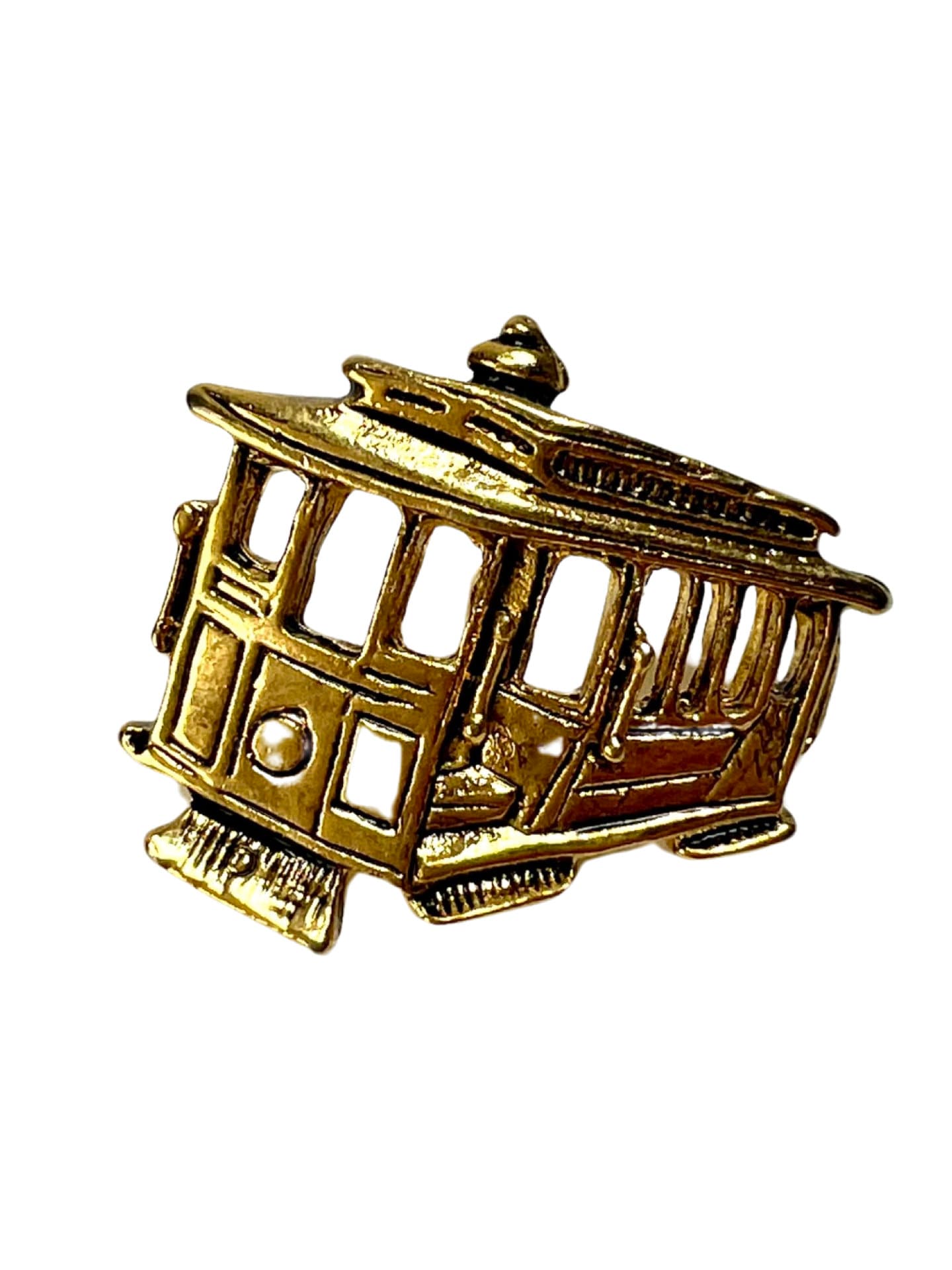 Zug Tram Standseilbahn Lokomotive Revers Pin, Vintage Abzeichen, Geschenk Buff, Krawattennadel Lokomotiven Gold Farbe von PinsAndSins