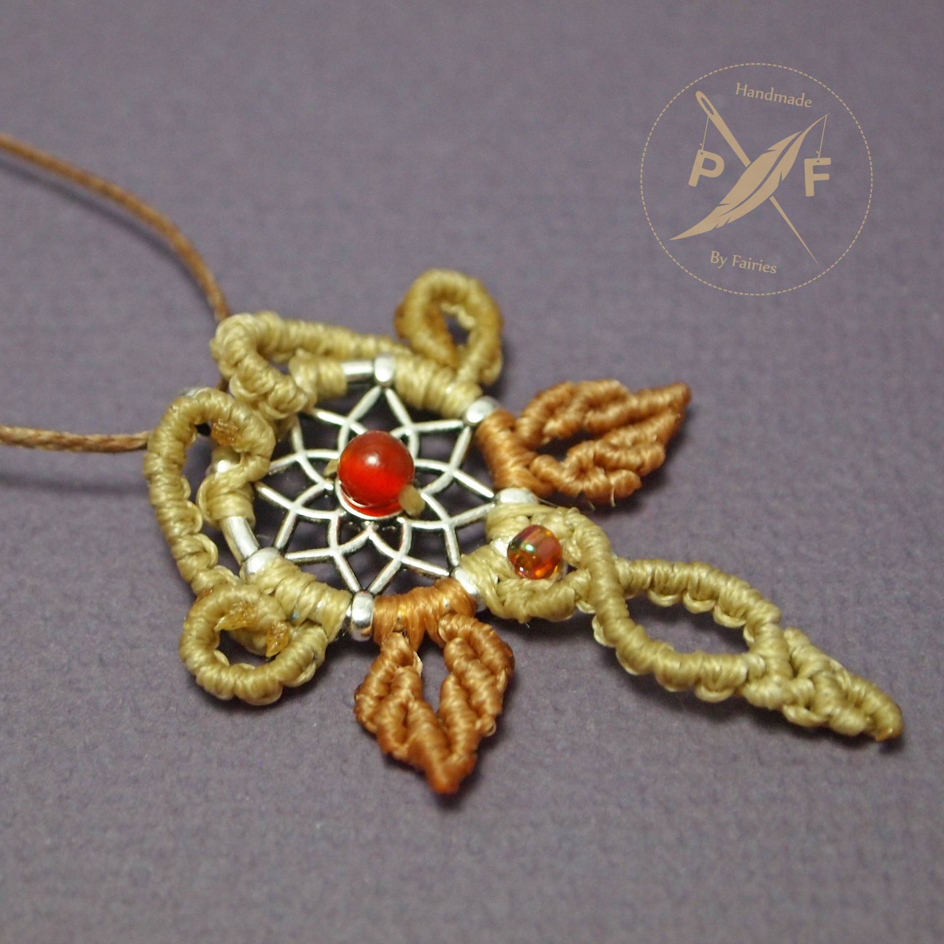 Kettenanhänger | Boho Chic Style Orange Beige Mokka Silber Und Karneol Orange Edelstein Handgeknüpftes Gewachsgarn Weihnachten Kettenanhänger | Boho Chic Style Orange Beige Mokka Silber Und Karneol Orange Edelstein Handgeknüpftes Gewachsgarn Weihnachten von PinsandfeathersArt