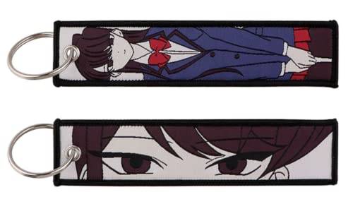 Pinstant Komi Can't Communicate Anime Manga Schlüsselanhänger Schlüsselanhänger Ring, Blau, 5.1 x 1.2 inches von Pinstant