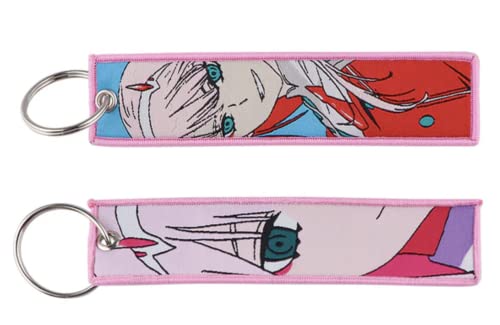Pinstant Schlüsselanhänger "Darling In The Franxx", Code: 002, Nine Iota Zero Two Manga, Anime, Schlüsselanhänger, Pink, 5.1 x 1.2 inches von Pinstant