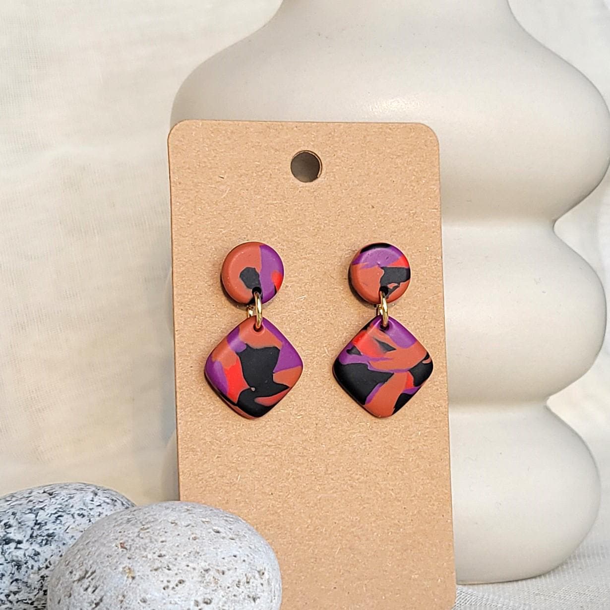 Handgemachte Statement-Ohrringe Aus Polymer Clay | Ohrstecker Handgemachte Statement-Ohrringe Aus Polymer Clay | Ohrstecker von Pintazzle