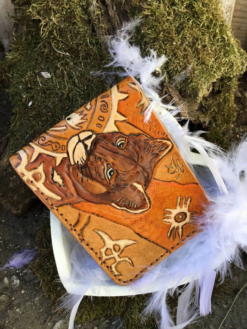 Geldbörse Unikat Handmade Leo von PinterReuterDesigns