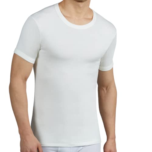 Pinuccio Venegoni Set mit 2 T-Shirts aus Wolle für Herren, Thermo-Unterwäsche, Baumwolle auf der Leder, T-Shirt für Herren, kurzärmlig, Winter, Thermo-Unterwäsche für Herren von Pinuccio Venegoni