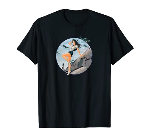 Pinup Girl Air Force Bomben Weg WW2 Poster T-Shirt von Pinup Girl Vintage WW2 militare Abbigliamento