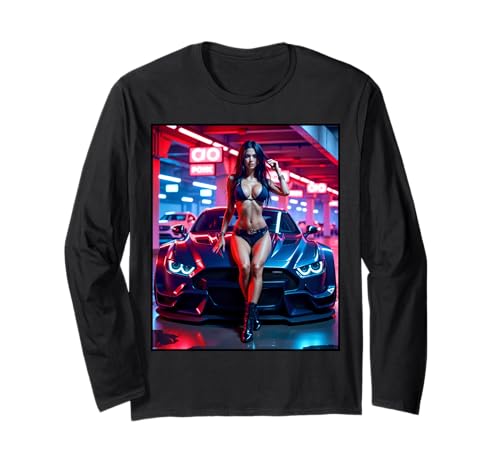 Pinup Girls & Exotic Cars — Sexy Pinup Model & Exotisches Auto Langarmshirt Pinup Girls & Exotic Cars — Sexy Pinup Model & Exotisches Auto Langarmshirt von Pinup Girls and Exotic Cars Shirts by NSPART