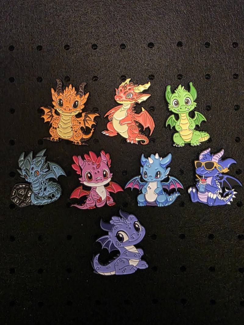 Baby Drachen Emaille Pin Anstecker von PinwareShop