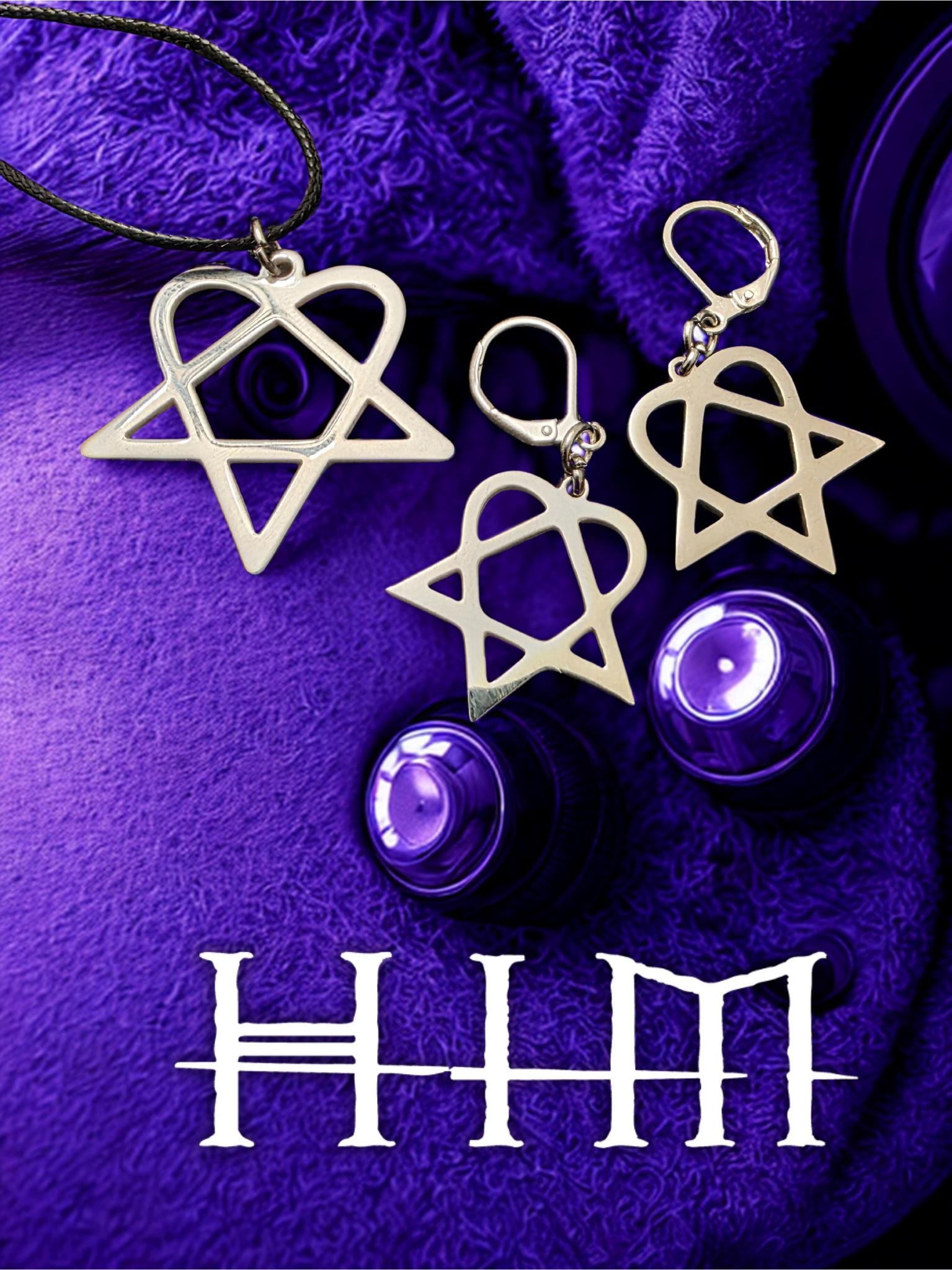Him Heartagram/Kette/Ohrringe von PinwareShop