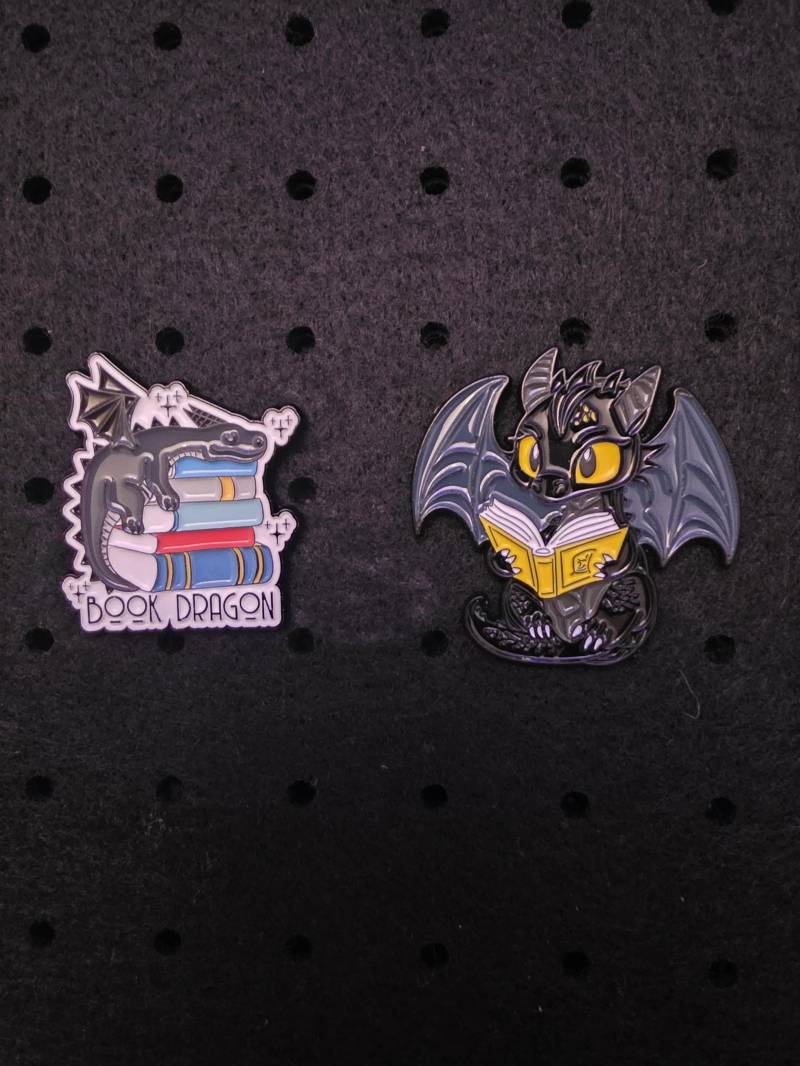 Pin Drachen Emaille Anstecker von PinwareShop