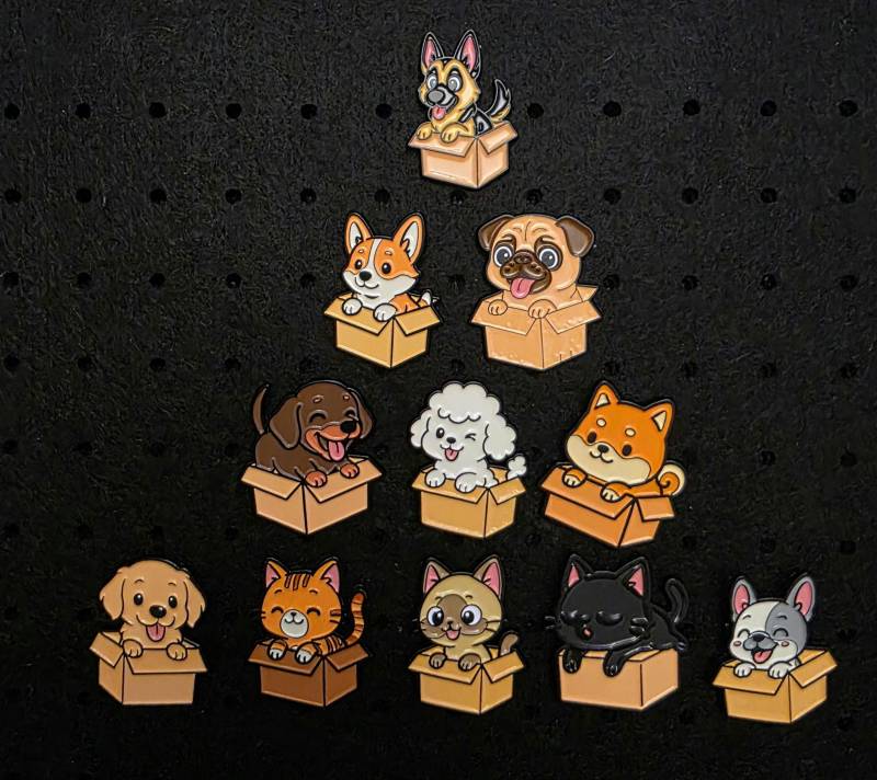 Pins Hunde Dogs Emaille von PinwareShop