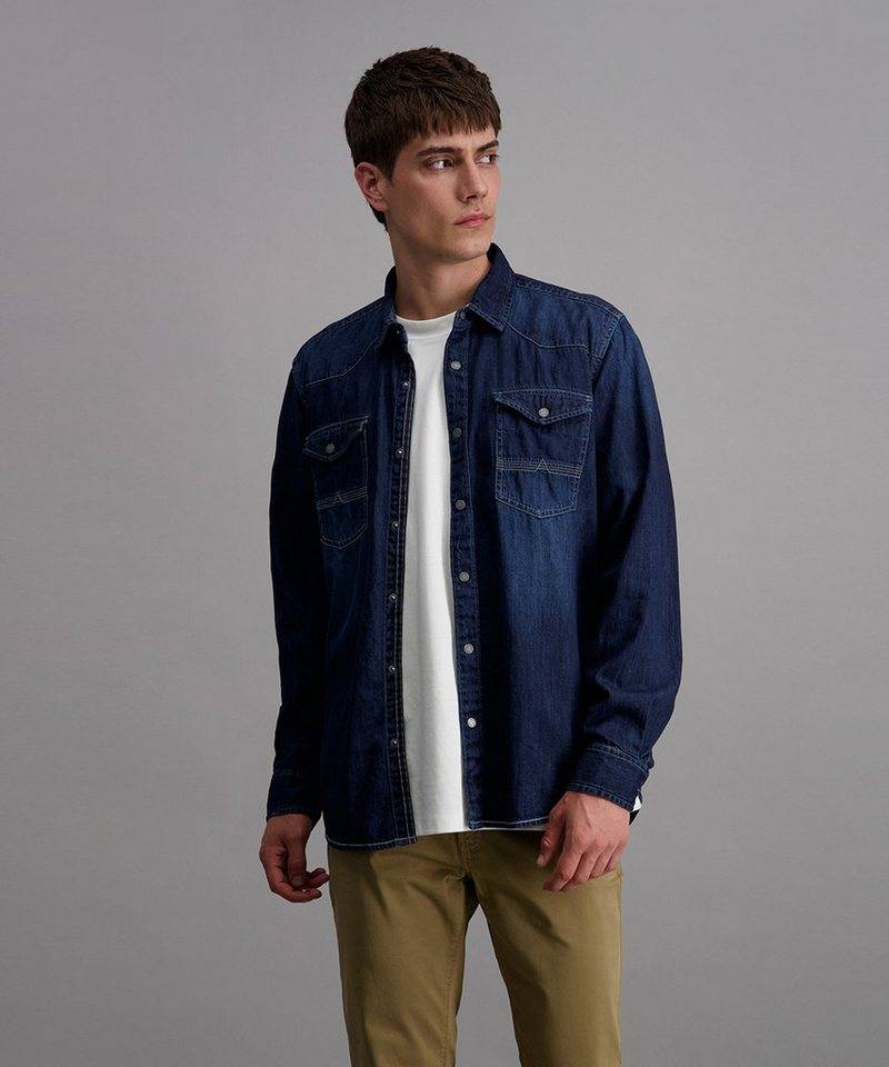 Pioneer Authentic Jeans Jeanshemd mit abgerundetem Saum von Pioneer Authentic Jeans