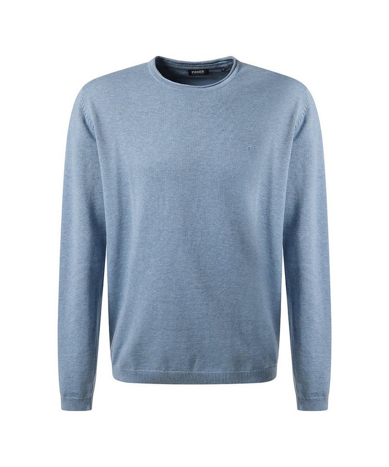 Pioneer Authentic Jeans Rundhalspullover, Ausschnitt mit Rollkante, Außennähte Pioneer Authentic Jeans Rundhalspullover, Ausschnitt mit Rollkante, Außennähte von Pioneer Authentic Jeans