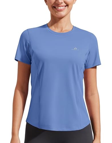 Damen Sportshirt Schnelltrocknend UPF50+ Oberteile Sommer Für Frauen UV Sport Shirt Kurzarm Atmungsaktiv Yoga Shirt Leichte Top Gray Blue XXL Damen Sportshirt Schnelltrocknend UPF50+ Oberteile Sommer Für Frauen UV Sport Shirt Kurzarm Atmungsaktiv Yoga Shirt Leichte Top Gray Blue XXL von Pioneer Camp