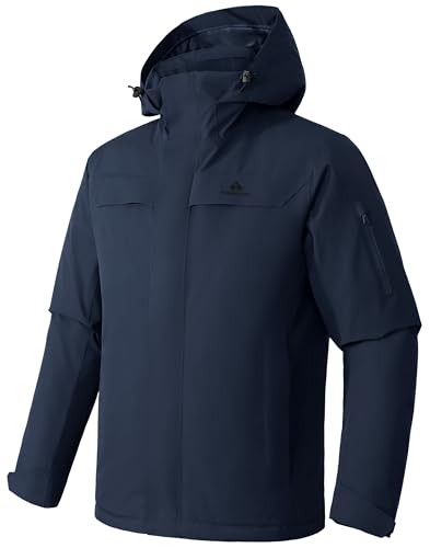 Herren Skijacke Wasserdicht Warm Atmungsaktiv Snowboardjacke Winterjacke mit Kapuze Outdoorjacke Dunkelblau Größe:XXL Herren Skijacke Wasserdicht Warm Atmungsaktiv Snowboardjacke Winterjacke mit Kapuze Outdoorjacke Dunkelblau Größe:XXL von Pioneer Camp