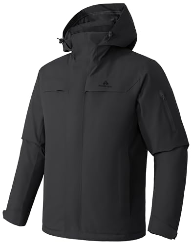 Herren Skijacke Wasserdicht Warm Atmungsaktiv Snowboardjacke Winterjacke mit Kapuze Outdoorjacke Grau Größe:XXL Herren Skijacke Wasserdicht Warm Atmungsaktiv Snowboardjacke Winterjacke mit Kapuze Outdoorjacke Grau Größe:XXL von Pioneer Camp