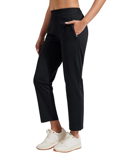 Pioneer Camp Damen Jogginghose Elegante Business Hose mit 7/8-Länge – Leichte Stretch-Hose mit Elastischem Bund, Seitentaschen – Bequeme Anzughose für Arbeit, Reisen & Outdoor(Schwarz/M) von Pioneer Camp