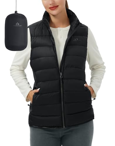 Pioneer Camp Damen Weste Leicht Stehkragen Steppweste Winter Ärmellos Warm Winterweste mit Reissverschluss und Taschen Schwarz M Pioneer Camp Damen Weste Leicht Stehkragen Steppweste Winter Ärmellos Warm Winterweste mit Reissverschluss und Taschen Schwarz M von Pioneer Camp