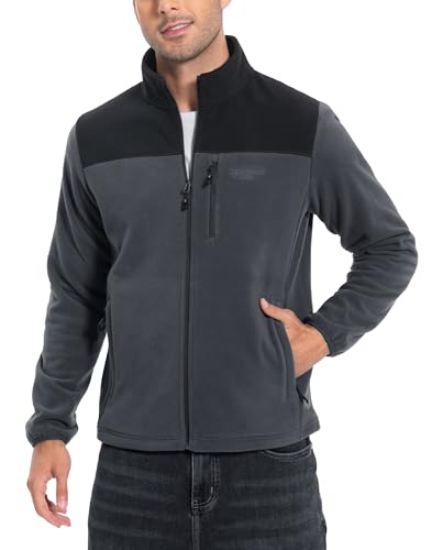 Pioneer Camp Herren Fleecejacke Full Zip Outdoor Polar Leicht Winddicht Jacke mit Reißverschluss Schwarz Blended Grau XXL Pioneer Camp Herren Fleecejacke Full Zip Outdoor Polar Leicht Winddicht Jacke mit Reißverschluss Schwarz Blended Grau XXL von Pioneer Camp