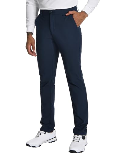 Pioneer Camp Herren Golfhose Stretch Atmungsaktiv Elastischer Bund Lang Golf Pants mit Funktionelle Taschen Dunkelblue Navy Größe:30 von Pioneer Camp