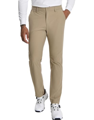 Pioneer Camp Herren Golfhose Stretch Atmungsaktiv Elastischer Bund Lang Golf Pants mit Funktionelle Taschen Khaki Größe:40 von Pioneer Camp