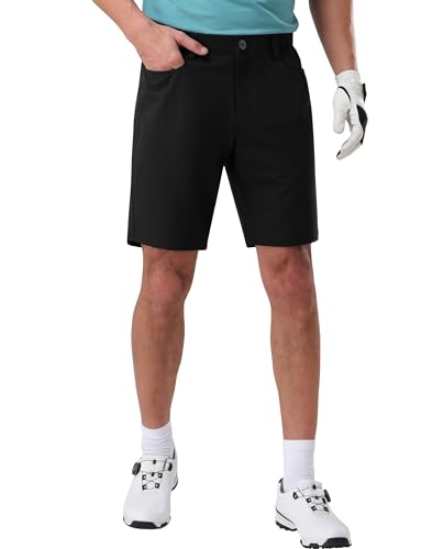 Pioneer Camp Herren Golf Shorts - Leichte & Schnelltrocknende Bermudashorts mit 2-Wege-Stretch & UV-Schutz (3 Taschen) - Ideal für Sport & Freizeit Schwarz Größe:36 von Pioneer Camp