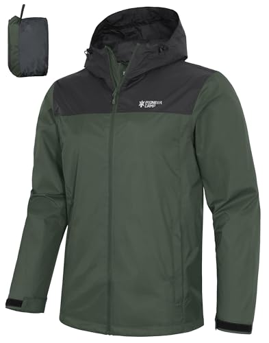 Pioneer Camp Herren Regenjacke Wasserdicht Atmungsaktiv Leichte Winddicht Windbreaker Outdoorjacke with Reißverschluss Taschen und Kapuze Army Green S Pioneer Camp Herren Regenjacke Wasserdicht Atmungsaktiv Leichte Winddicht Windbreaker Outdoorjacke with Reißverschluss Taschen und Kapuze Army Green S von Pioneer Camp