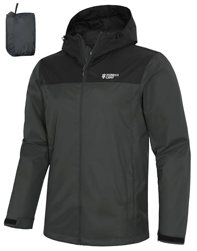 Pioneer Camp Herren Regenjacke Wasserdicht Atmungsaktiv Leichte Winddicht Windbreaker Outdoorjacke with Reißverschluss Taschen und Kapuze Grau M Pioneer Camp Herren Regenjacke Wasserdicht Atmungsaktiv Leichte Winddicht Windbreaker Outdoorjacke with Reißverschluss Taschen und Kapuze Grau M von Pioneer Camp