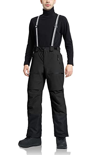 Pioneer Camp Herren Skihose Gefüttert Hosenträger Ski Hosen Schneehose Snowboardhose Outdoorhose Black Noir Schwarz S von Pioneer Camp