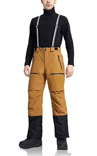 Pioneer Camp Herren Skihose Gefüttert Hosenträger Ski Hosen Schneehose Snowboardhose Outdoorhose Khaki L von Pioneer Camp