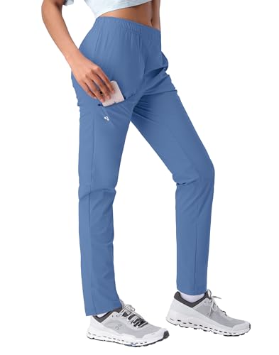 Pioneer Camp Jogginghose Damen Leicht Freizeithose Atmungsaktiv Schnelltrocknend Sporthose UPF50+ mit 3 Taschen Grau Blau XXL von Pioneer Camp