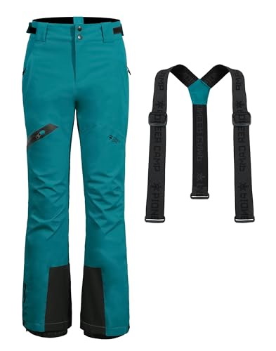 Pioneer Camp Skihose Damen Schneehose Abnehmbaren Hosenträgern Outdoorhose Damen Wasserdicht Winddichte Verschweißte Nähte Schneefang Snowboardhose Softshellhose Funktionshose Eisblau XXL Pioneer Camp Skihose Damen Schneehose Abnehmbaren Hosenträgern Outdoorhose Damen Wasserdicht Winddichte Verschweißte Nähte Schneefang Snowboardhose Softshellhose Funktionshose Eisblau XXL von Pioneer Camp