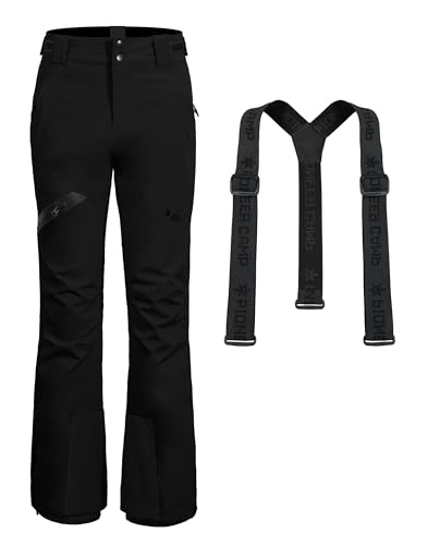 Pioneer Camp Skihose Damen Schneehose Abnehmbaren Hosenträgern Outdoorhose Damen Wasserdicht Winddichte Verschweißte Nähte Schneefang Snowboardhose Softshellhose Funktionshose Schwarz M Pioneer Camp Skihose Damen Schneehose Abnehmbaren Hosenträgern Outdoorhose Damen Wasserdicht Winddichte Verschweißte Nähte Schneefang Snowboardhose Softshellhose Funktionshose Schwarz M von Pioneer Camp
