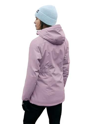 Pioneer Camp Softshelljacke Damen Leichte Wasserdichte Fleece Gefütterte Regenjacke, Wasserdichte Damenjacke mit Kapuze, Warme Übergangsjacke, Schlanke Passform Outdoor von Pioneer Camp