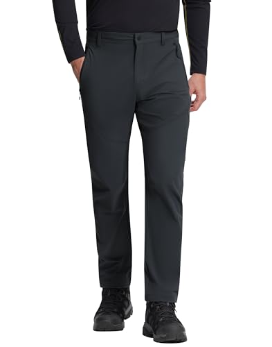 Pioneer Camp Wanderhose Herren Outdoor Hose Trekkinghose Atmungsaktiv Wasserabweisend Funktionshose Herren Arbeitshose Mit Taschen Leicht Schnell Trocknend(Black;L) von Pioneer Camp
