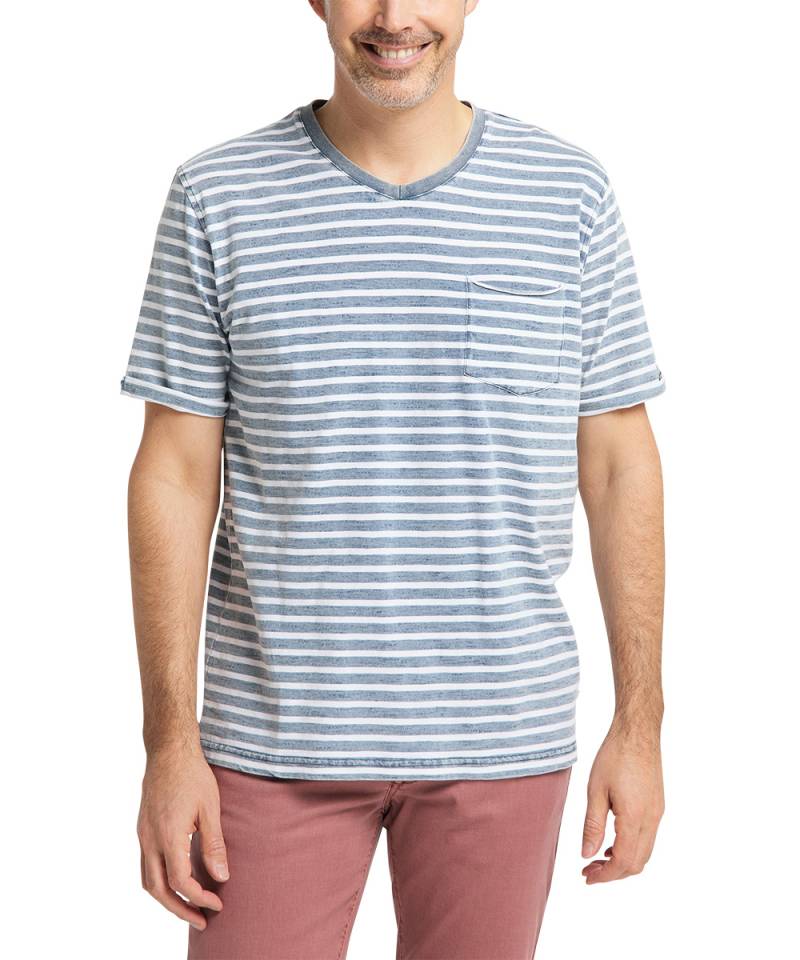 Pioneer T-Shirt Vneck Stripe von Pioneer Jeans