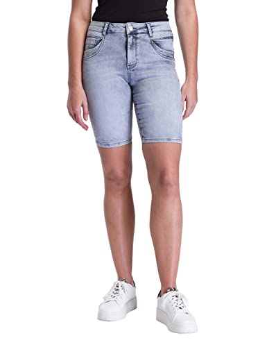 Pioneer Damen Karen Capri Shorts, Light Grey Fashion (9857), 44 von Pioneer