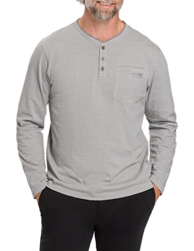 Pioneer Herren Henley T-Shirt, Alloy Melange, S von Pioneer