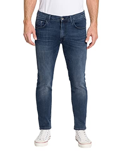Pioneer Herren Hose 5 Pocket Stretch Denim Jeans, Blue/Black Used Buffies, 34W / 32L von Pioneer