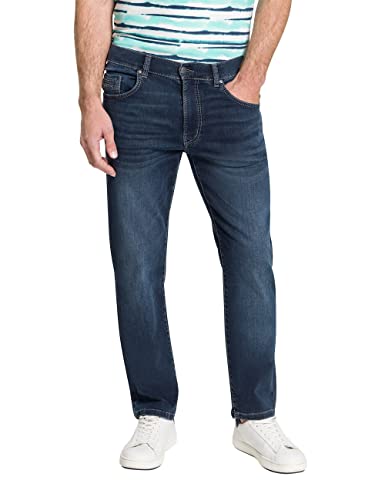 Pioneer Herren Hose 5 Pocket Stretch Denim Jeans, Blue/Black Used Mustache, 30W / 32L von Pioneer